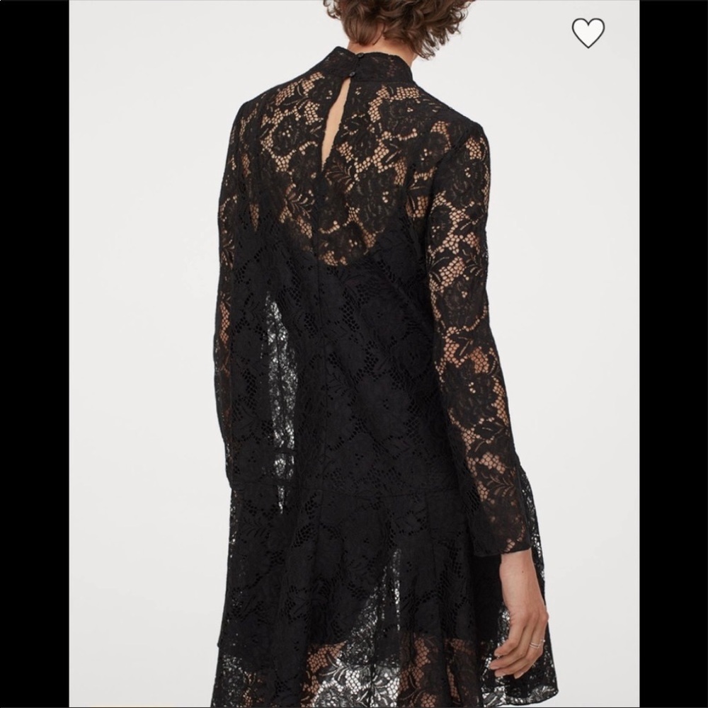 2/$30 H&M Lace Mock Neck Dress XS - Picture 3 of 7